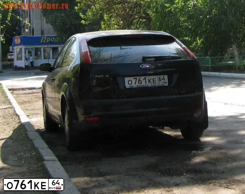 Фото автомобиля FORD FOCUS, 2007 — госномер К914РМ164. Цвет: ЧЕРНЫЙ