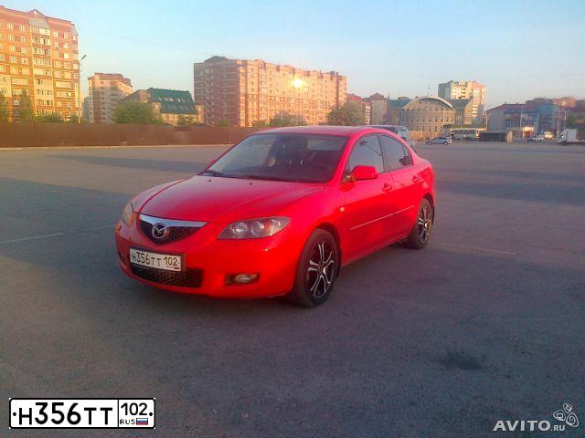Фото автомобиля MAZDA 3, 2007 — госномер Р596КН159. Цвет: Красный