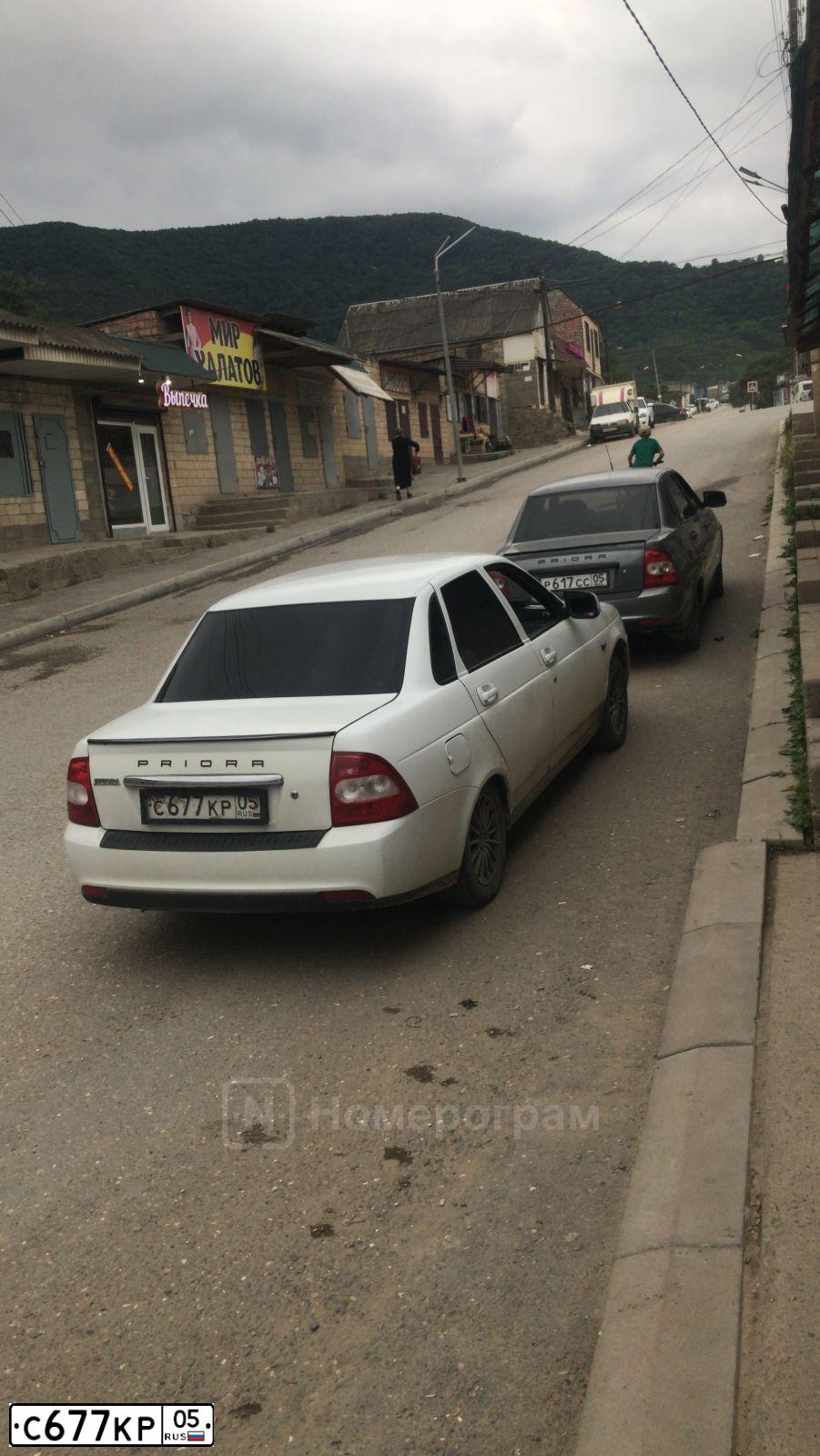 Фото автомобиля LADA 2170 PRIORA, 2008 — госномер С677КР05. Цвет: Белый