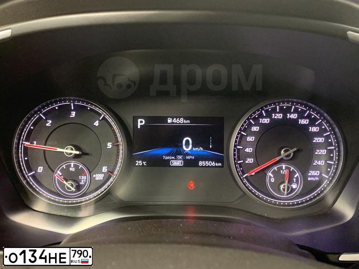 Фото автомобиля HYUNDAI SANTA FE, 2021 — госномер А234КК49. Цвет: Белый