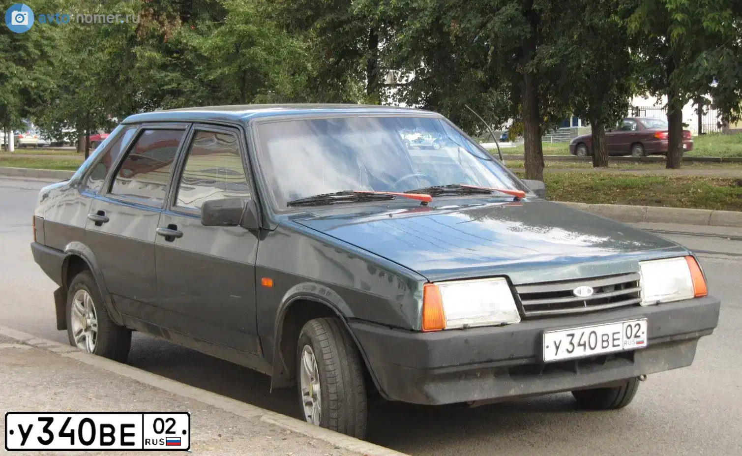 Фото автомобиля LADA 2109 SAMARA, 2003 — госномер Р315СТ102. Цвет: Темно-зеленый