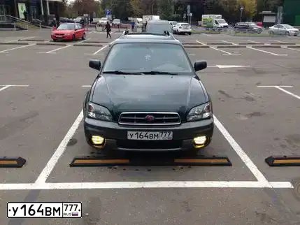 Фото автомобиля SUBARU OUTBACK, 2002 — госномер У164ВМ777. Цвет: ЗЕЛЕНЫЙ
