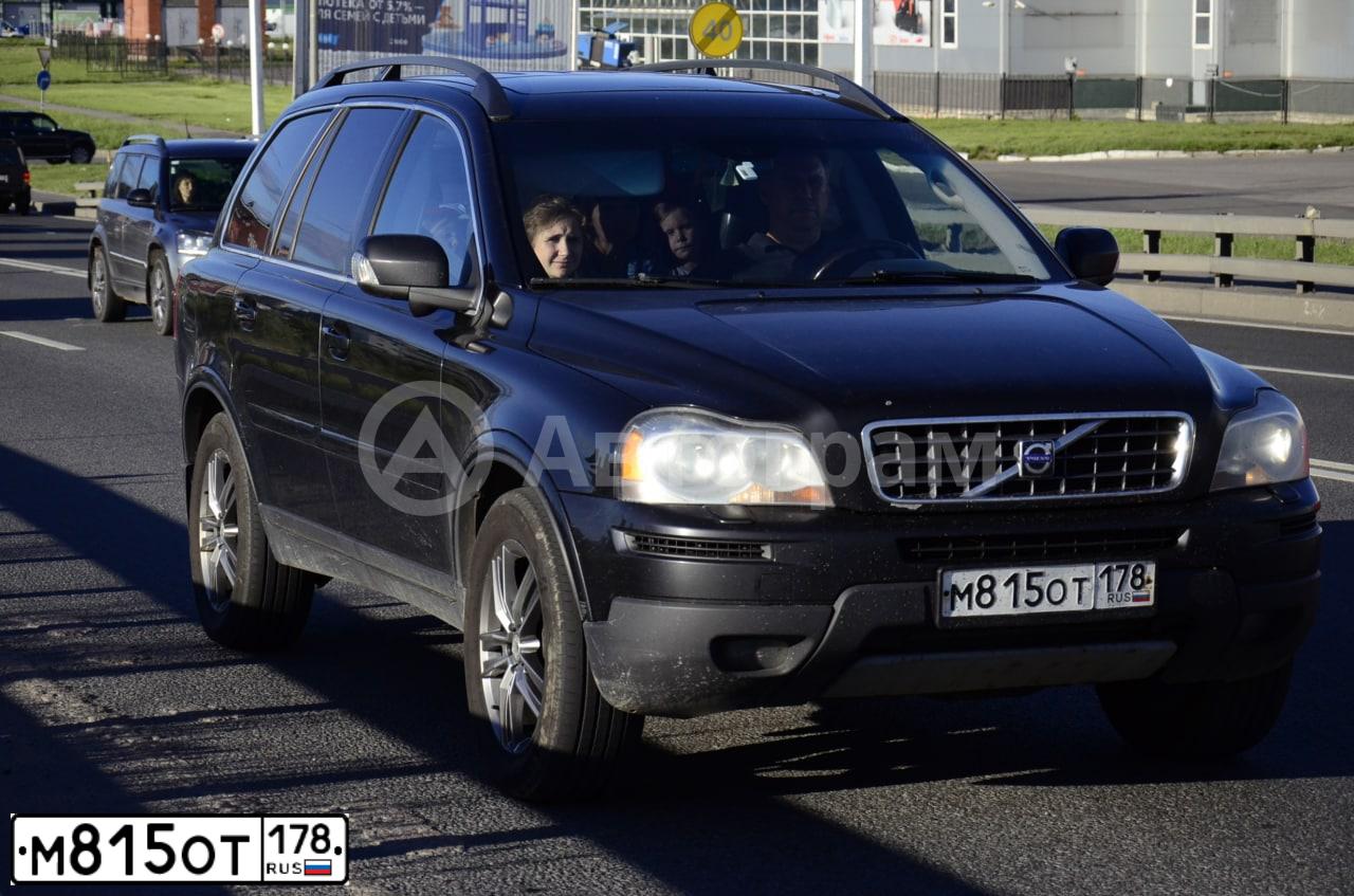 Фото автомобиля VOLVO XC90, 2008 — госномер М815ОТ178. Цвет: ЧЕРНЫЙ