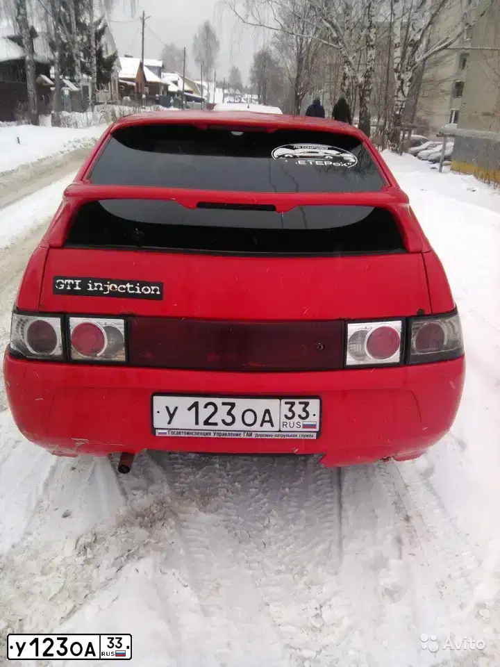 Фото автомобиля LADA 2112, 2005 — госномер Н606СХ33. Цвет: КРАСНЫЙ