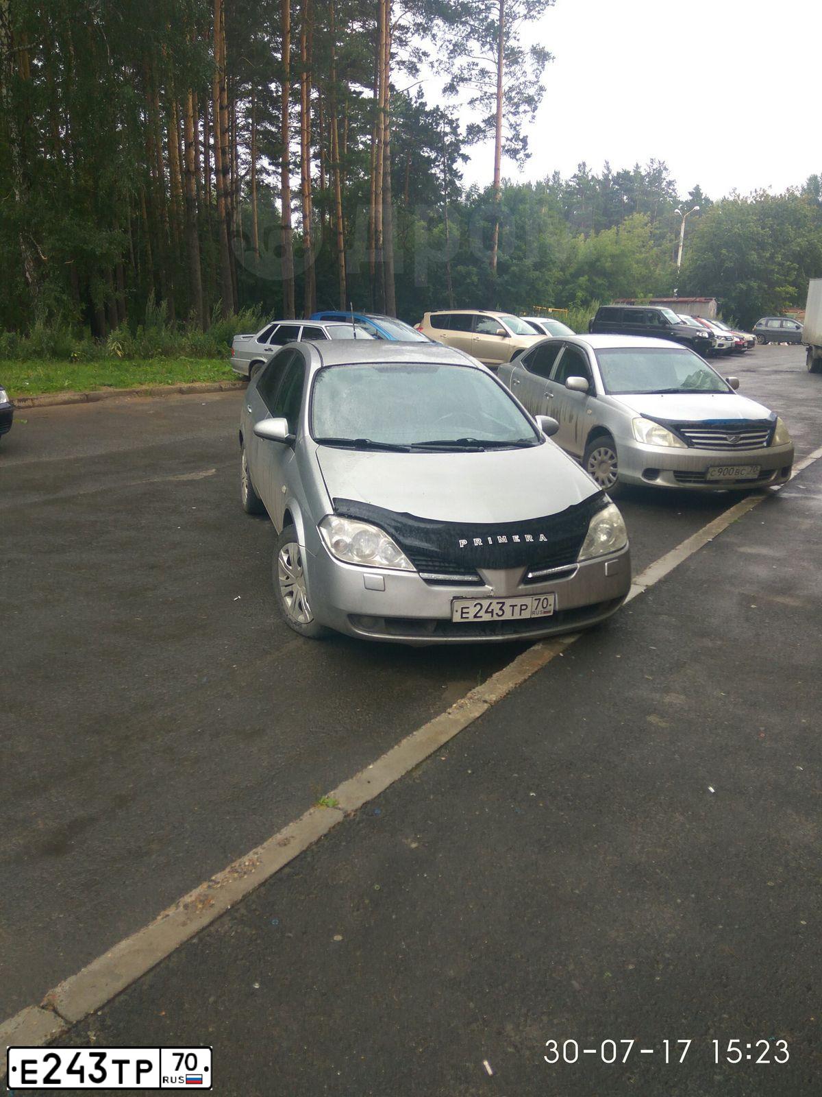 Фото автомобиля NISSAN PRIMERA, 2005 — госномер Е243ТР70. Цвет: СЕРЕБРИСТЫЙ