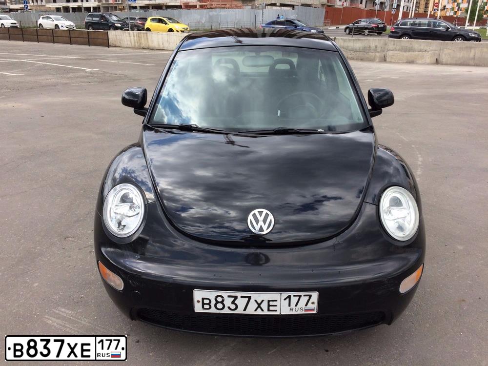 Фото автомобиля VOLKSWAGEN BEETLE, 1998 — госномер О817АХ799. Цвет: ЧЕРНЫЙ