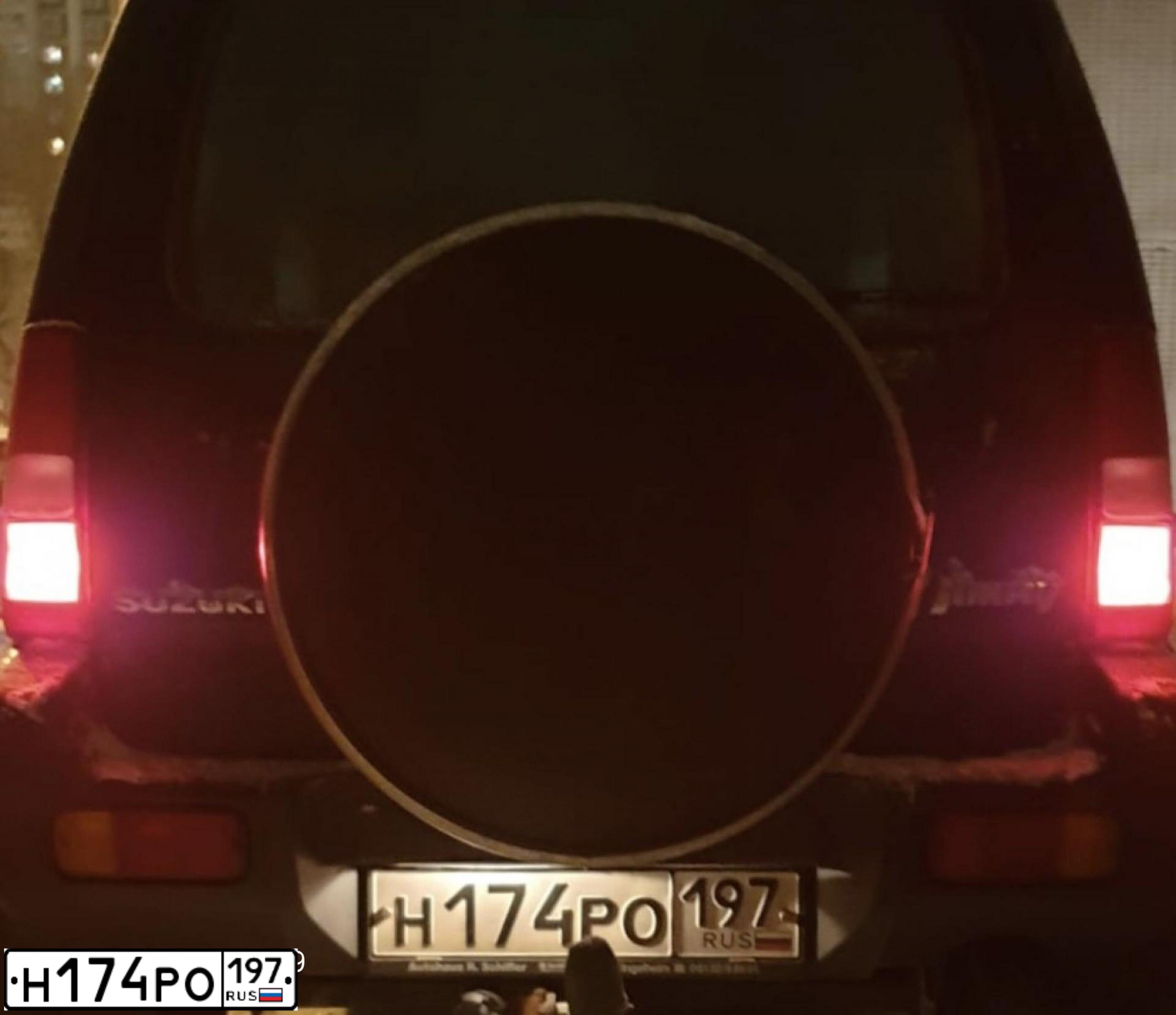 Фото автомобиля SUZUKI JIMNY, 2008 — госномер Н174РО197. Цвет: ЗЕЛЕНЫЙ