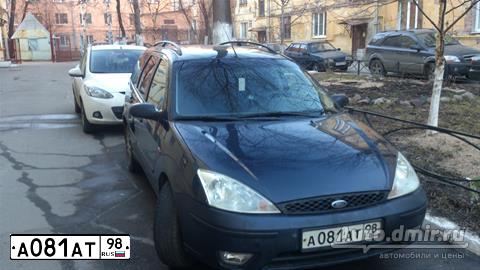 Фото автомобиля FORD FOCUS, 2004 — госномер А081АТ98. Цвет: ТЕМНО-СИНИЙ