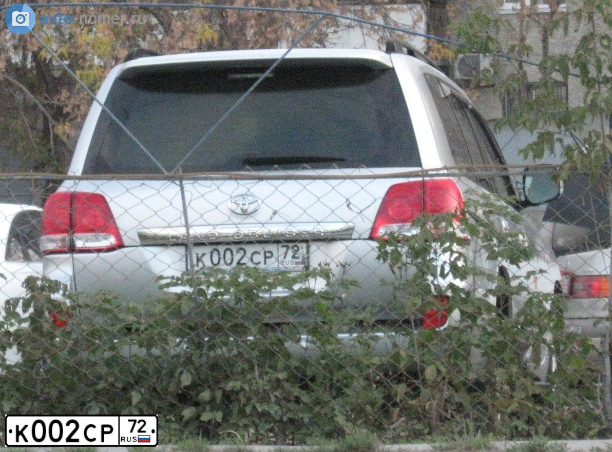 Фото автомобиля PORSCHE CAYENNE, 2010 — госномер К002СР72. Цвет: черный