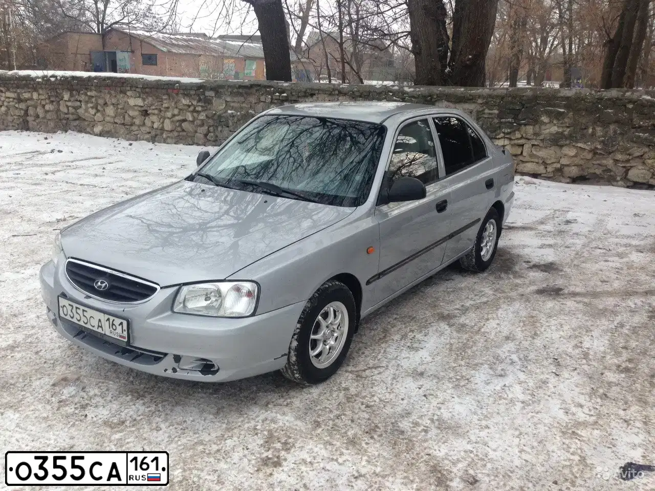 Фото автомобиля TAGAZ ACCENT, 2004 — госномер К062СЕ61. Цвет: Серебристый