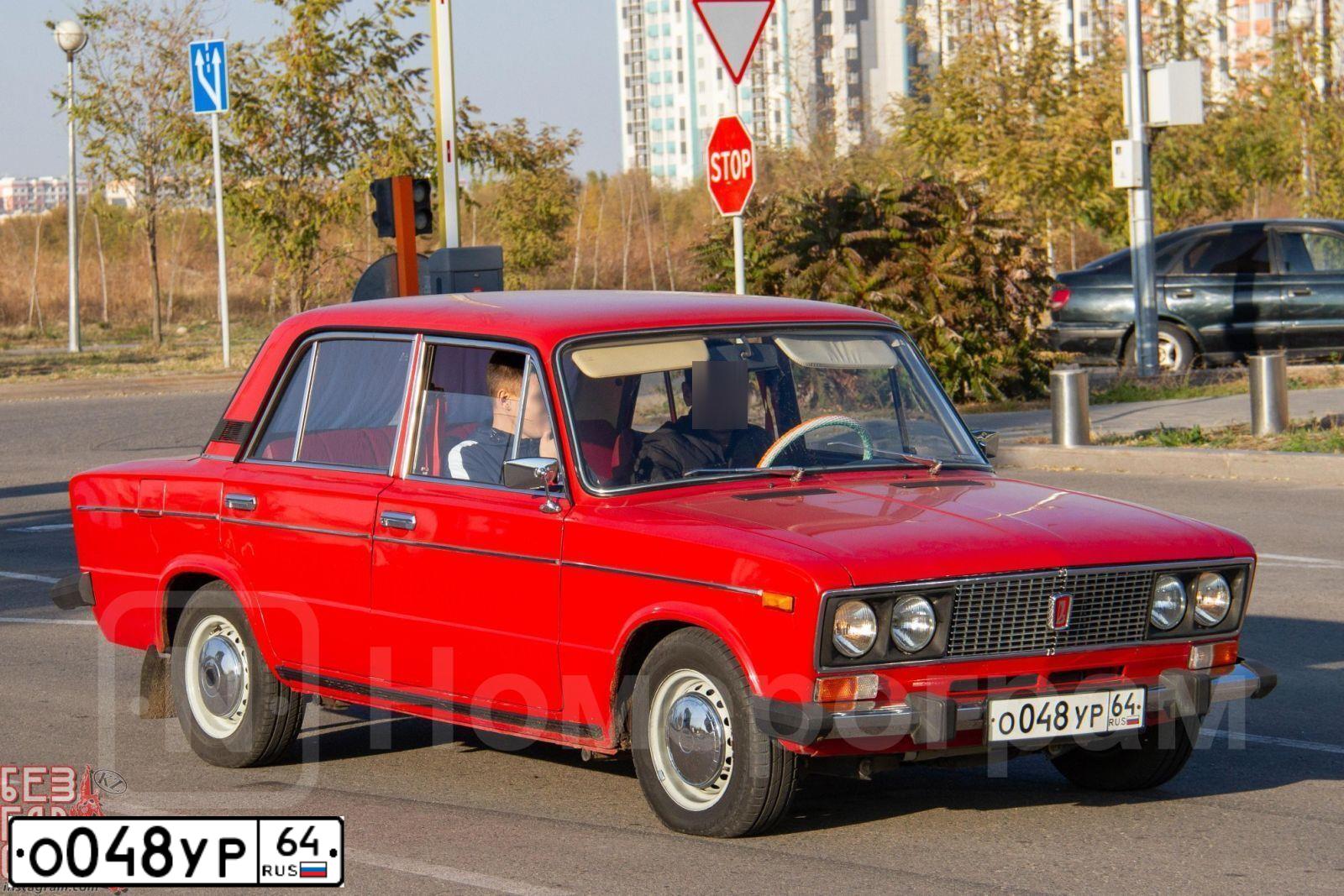 Фото автомобиля LADA 2106, 1990 — госномер О048УР64. Цвет: Красный