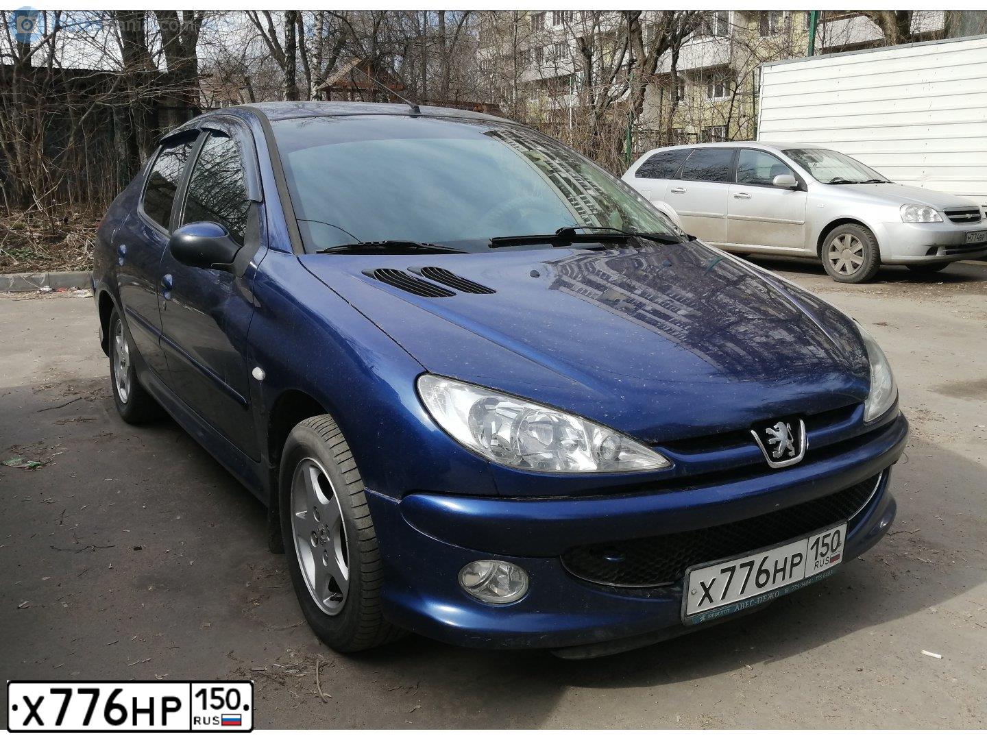 Фото автомобиля PEUGEOT 206, 2007 — госномер Х776НР150. Цвет: СИНИЙ ТЕМНЫЙ