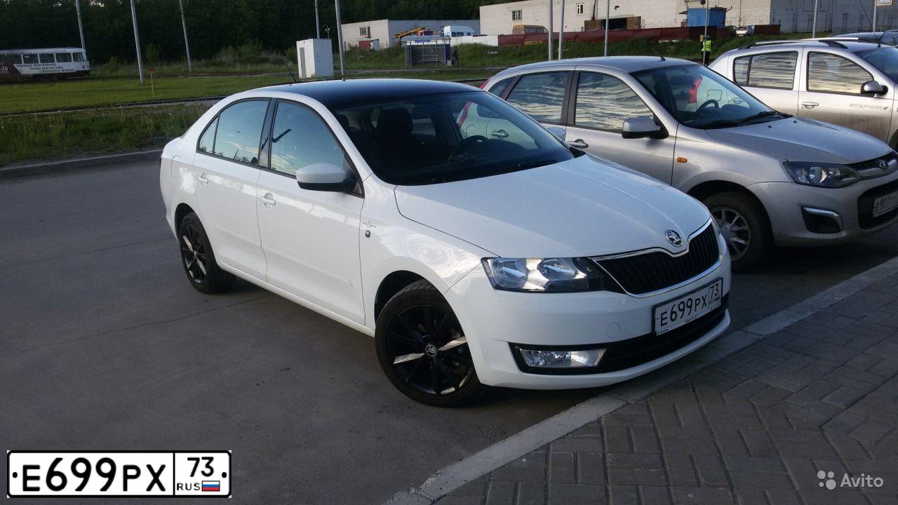 Фото автомобиля SKODA RAPID, 2016 — госномер Н355ЕК716. Цвет: Белый