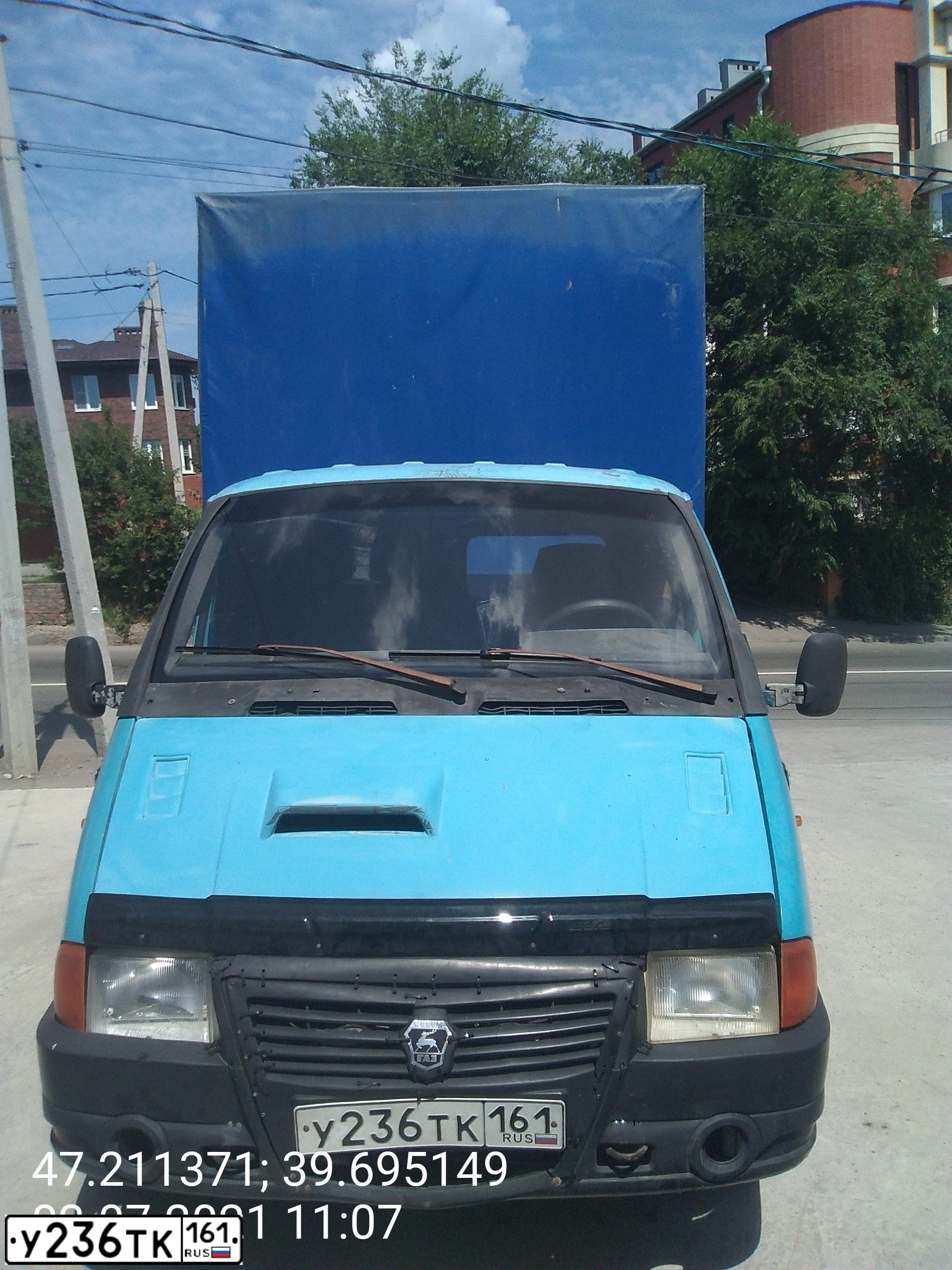 Фото автомобиля GAZ 3302 GAZEL, 1996 — госномер У236ТК161. Цвет: синий