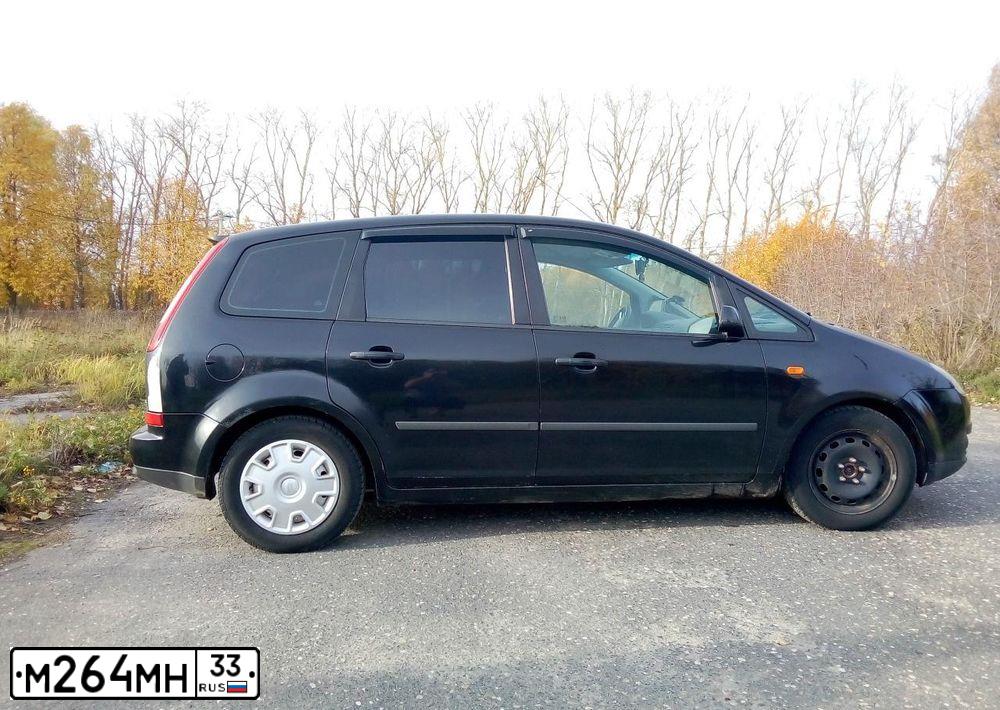 Фото автомобиля FORD FOCUS C-MAX, 2004 — госномер Т593МО152. Цвет: ЧЕРНЫЙ