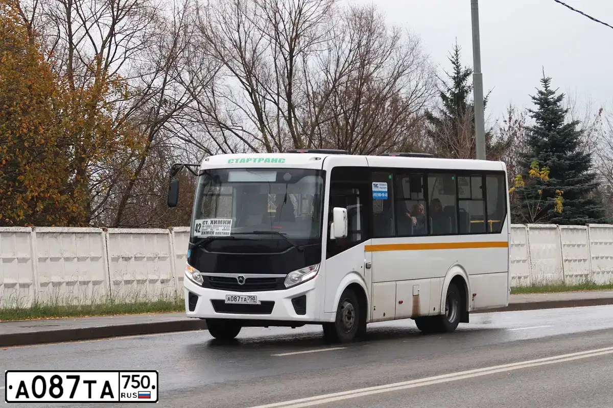 Фото автомобиля PAZ 3204, 2019 — госномер А087ТА750. Цвет: Белый