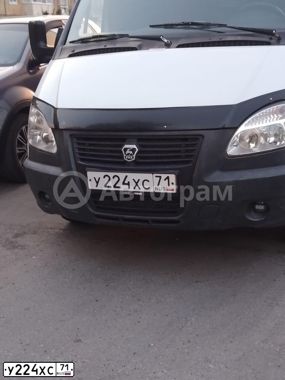 Фото автомобиля GAZ 3302 GAZEL, 2012 — госномер У224ХС71. Цвет: Белый