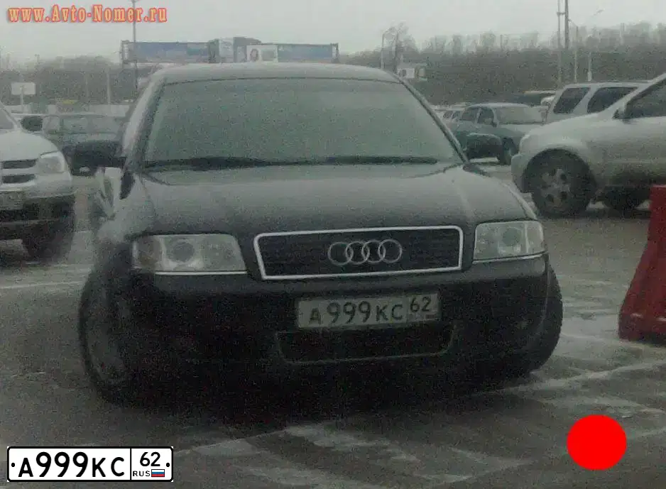Фото автомобиля AUDI A6, 2002 — госномер А999КС62. Цвет: ЧЕРНЫЙ