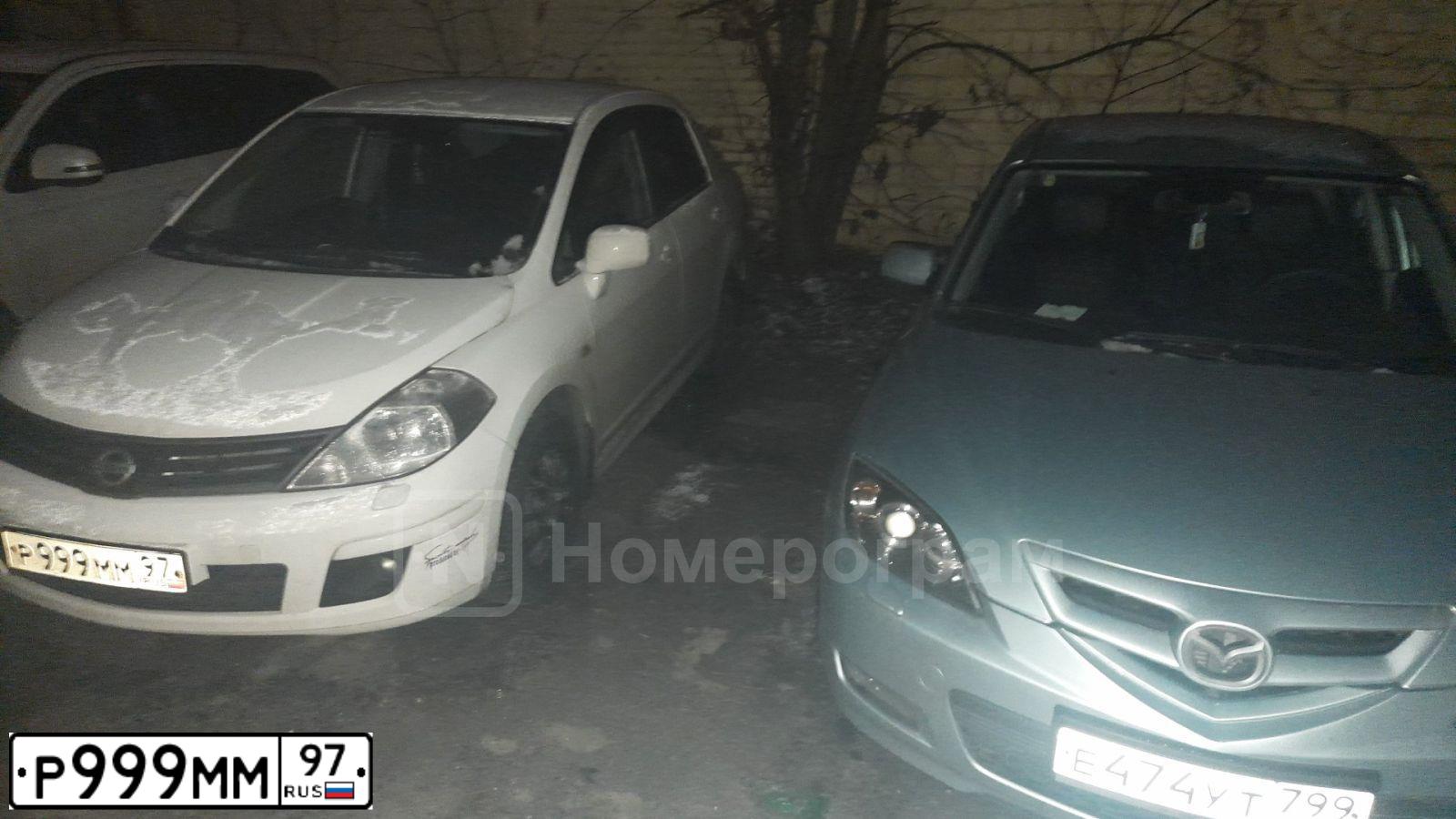Фото автомобиля NISSAN TIIDA, 2013 — госномер Р999ММ97. Цвет: Белый