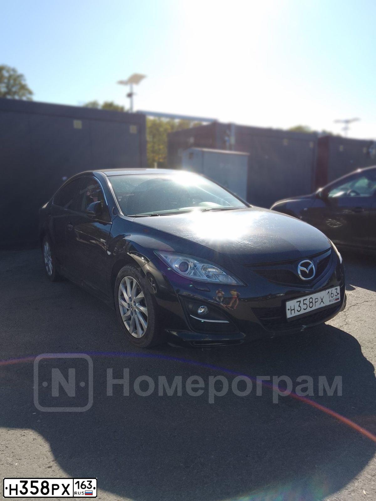 Фото автомобиля MAZDA 6, 2010 — госномер Н358РХ163. Цвет: ЧЕРНЫЙ