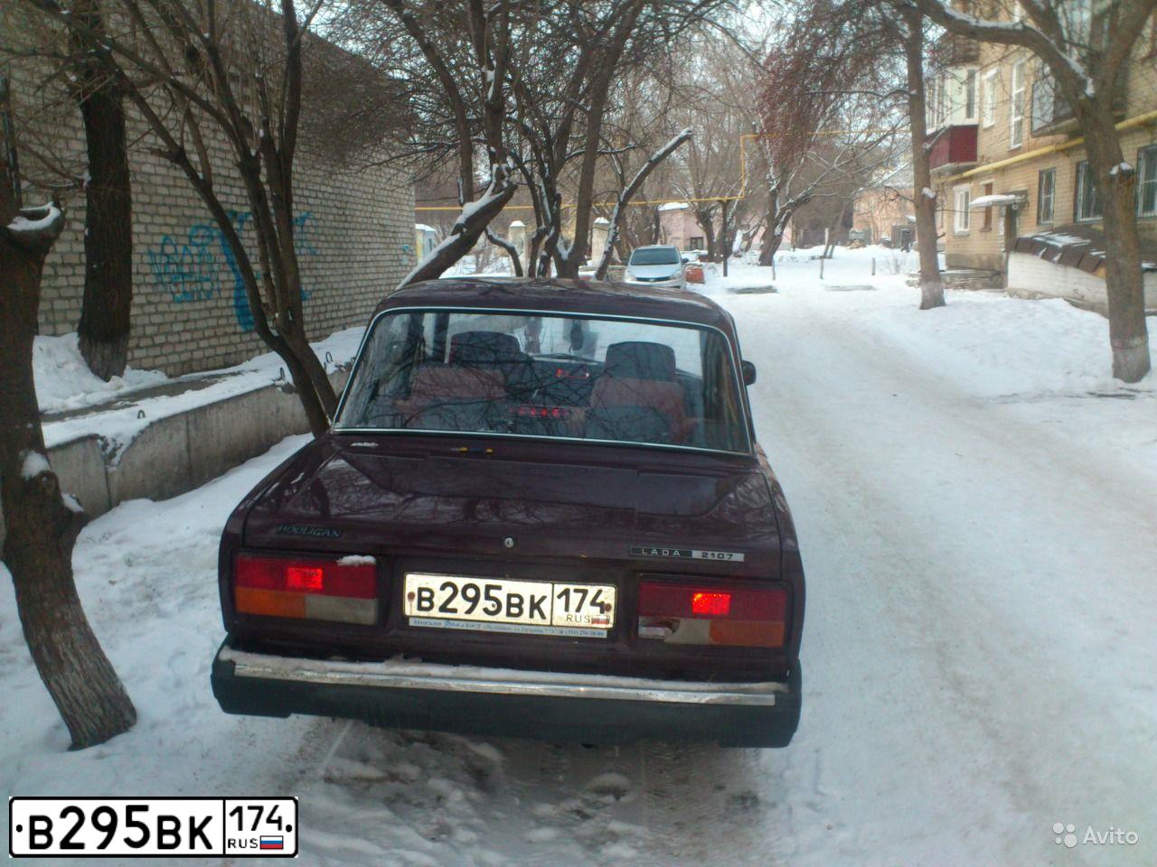 Фото автомобиля LADA 2107, 2008 — госномер В295ВК174. Цвет: ТЕМНО-КРАСНЫЙ