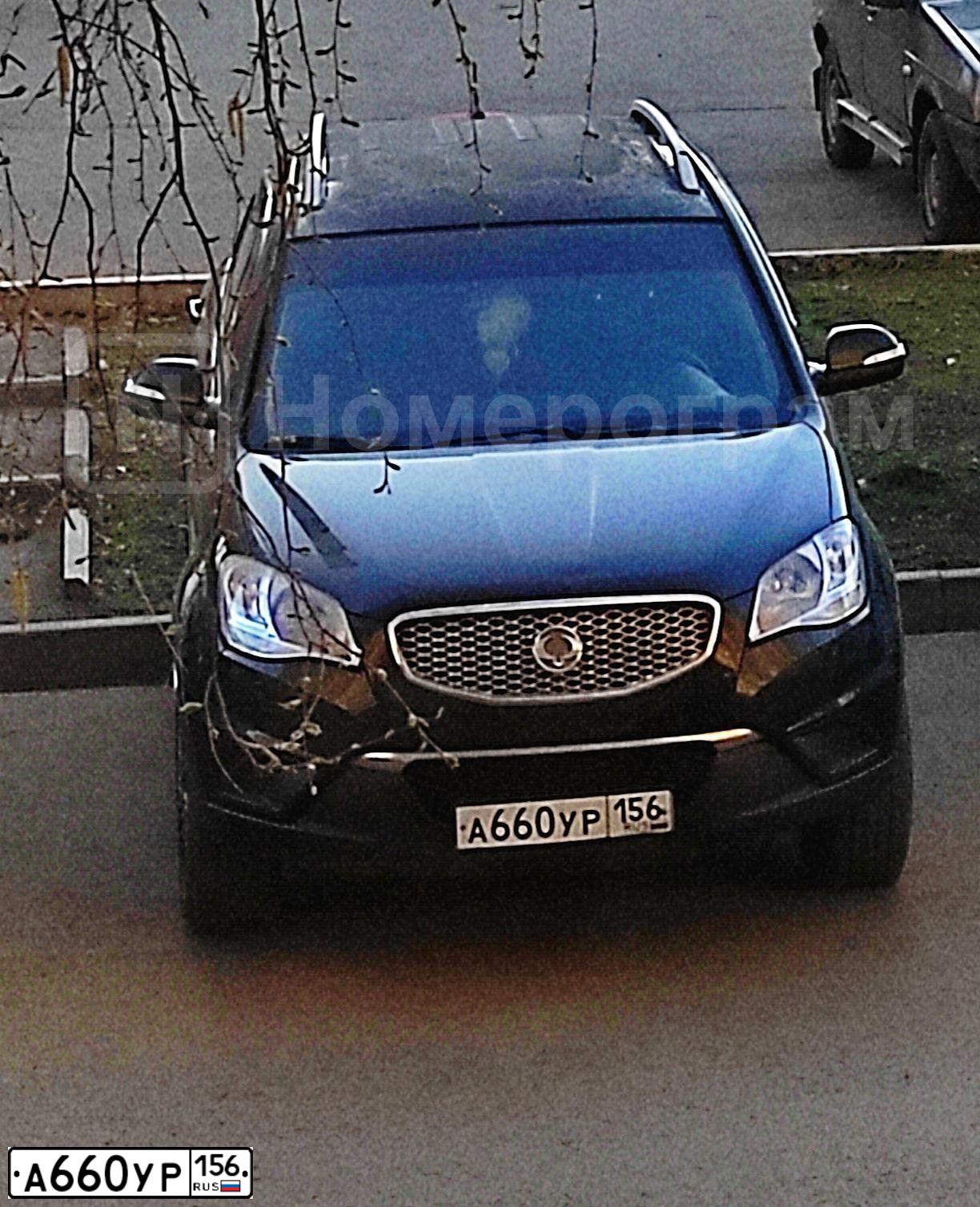 Фото автомобиля SSANGYONG ACTYON, 2012 — госномер А660УР156. Цвет: ЧЕРНЫЙ