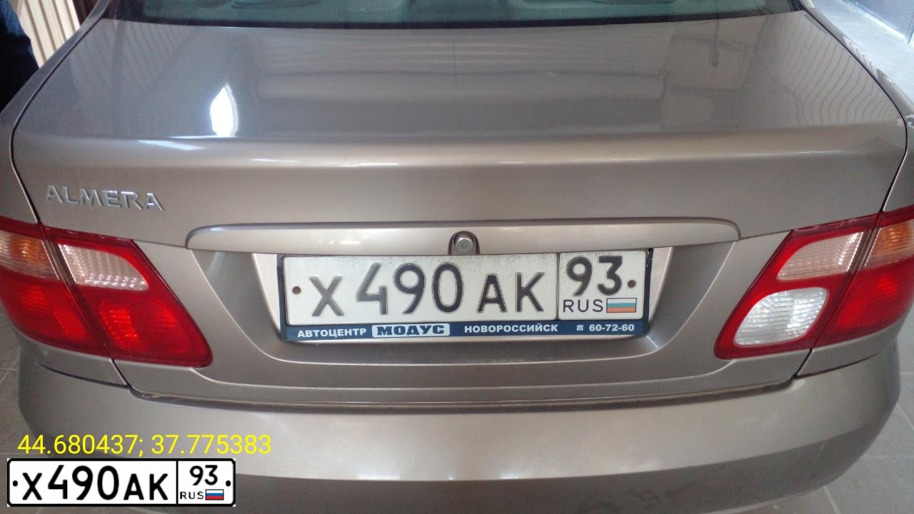 Фото автомобиля NISSAN ALMERA, 2005 — госномер Х490АК93. Цвет: БЕЖЕВЫЙ