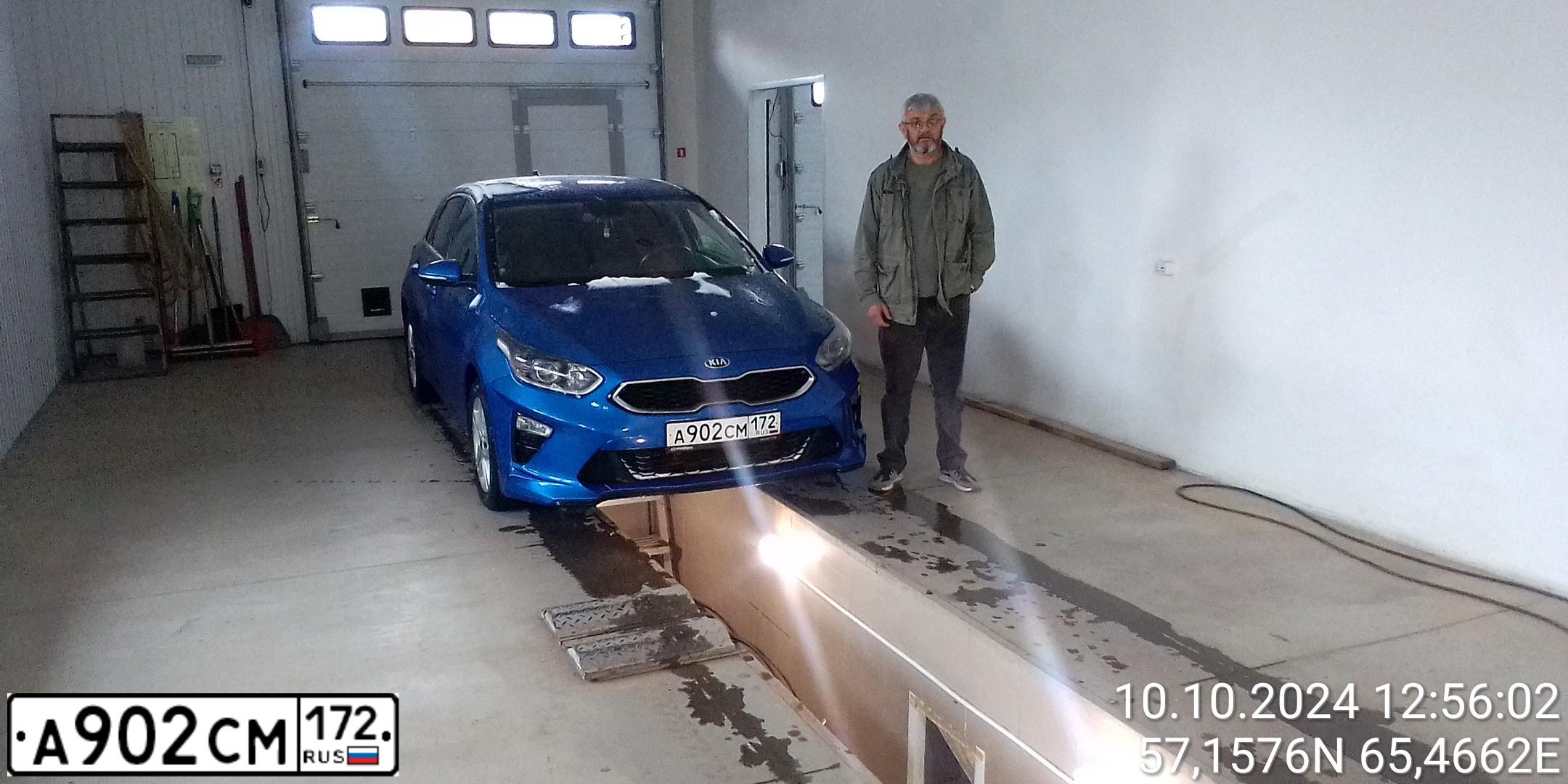 Фото автомобиля KIA CEE'D, 2019 — госномер А902СМ172. Цвет: синий