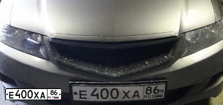 Фото автомобиля HONDA ACCORD, 2008 — госномер Е400ХА86. Цвет: темно-серый