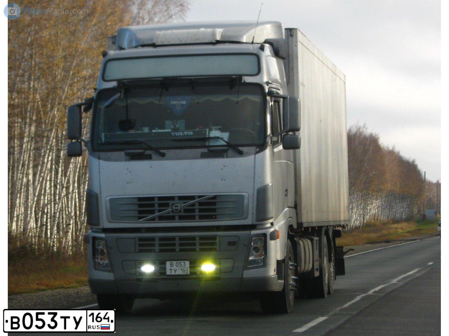 Фото автомобиля VOLVO SERIE FH /6X2/, 2012 — госномер В053ТУ164. Цвет: СЕРЫЙ