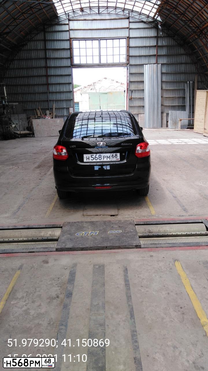 Фото автомобиля LADA 2191 GRANTA, 2014 — госномер Н568РМ68. Цвет: ЧЕРНЫЙ