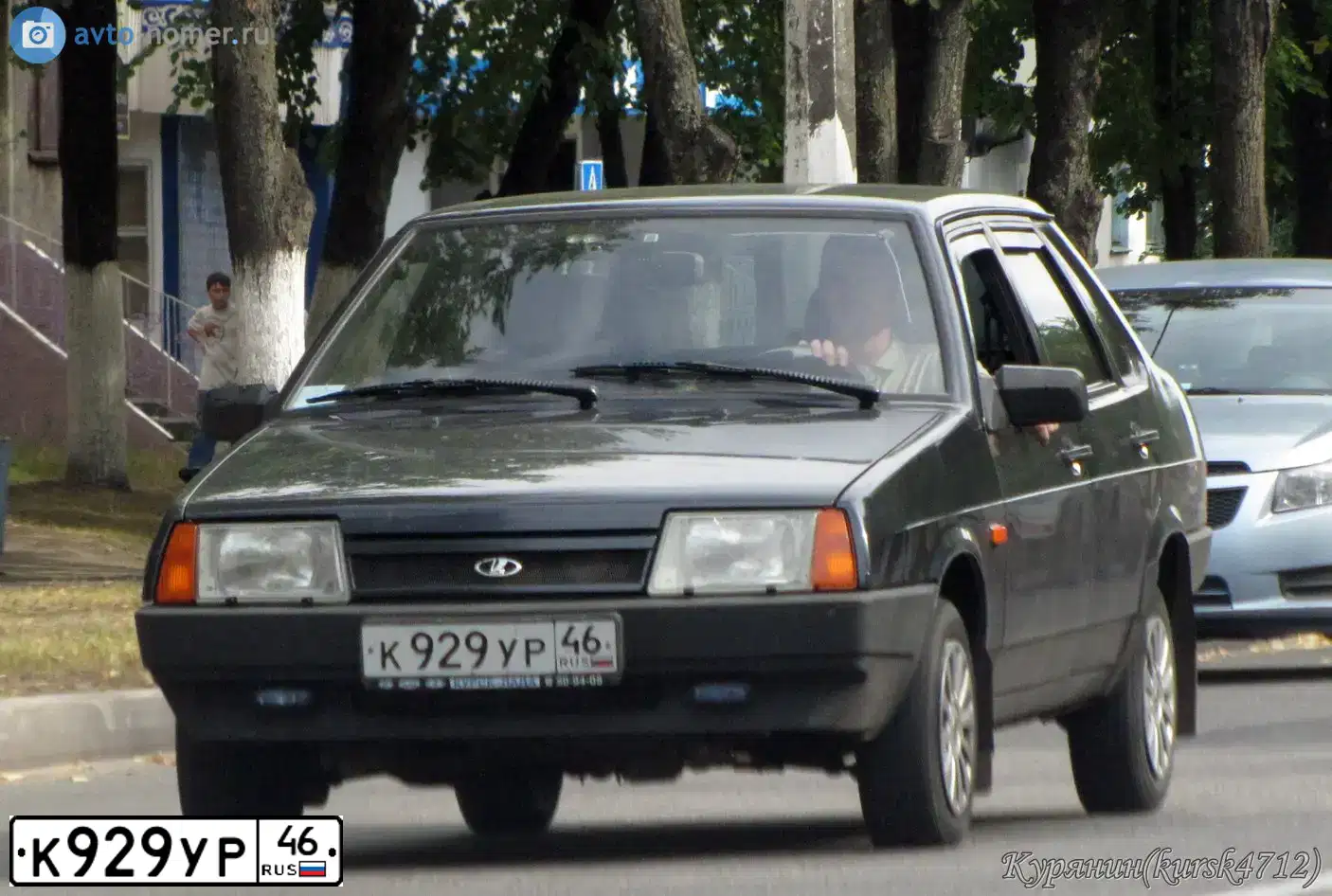 Фото автомобиля ВАЗ 21099, 2004 — госномер Р342ОЕ46. Цвет: ГРАФИТОВЫЙ МЕТАЛЛИК