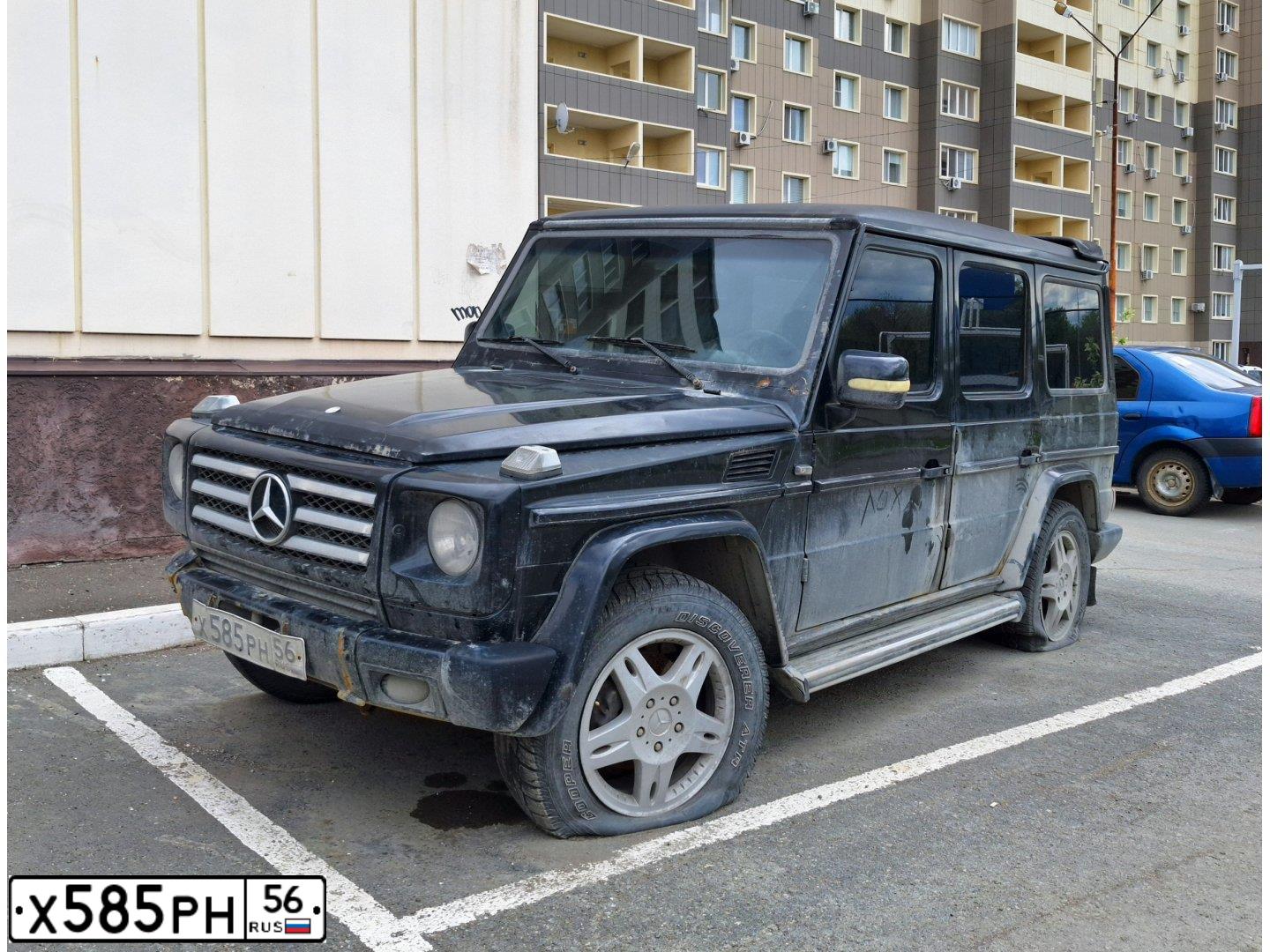 Фото автомобиля MERCEDES G-KLASSE, 1995 — госномер Х585РН56. Цвет: ЧЕРНЫЙ