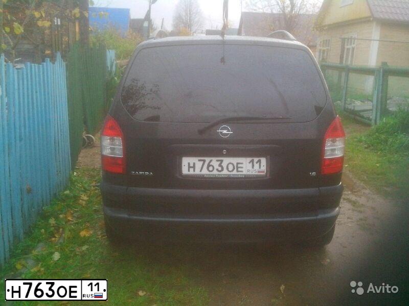Фото автомобиля OPEL ZAFIRA, 2003 — госномер Р115ЕА11. Цвет: ЧЕРНЫЙ