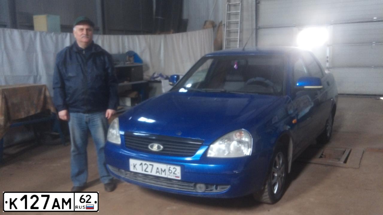 Фото автомобиля LADA 2170 PRIORA, 2010 — госномер К302ОН62. Цвет: синий