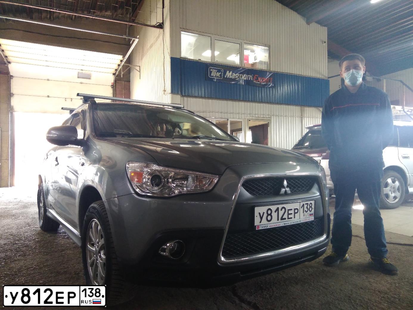 Фото автомобиля MITSUBISHI ASX, 2010 — госномер К080ОТ62. Цвет: СЕРЫЙ