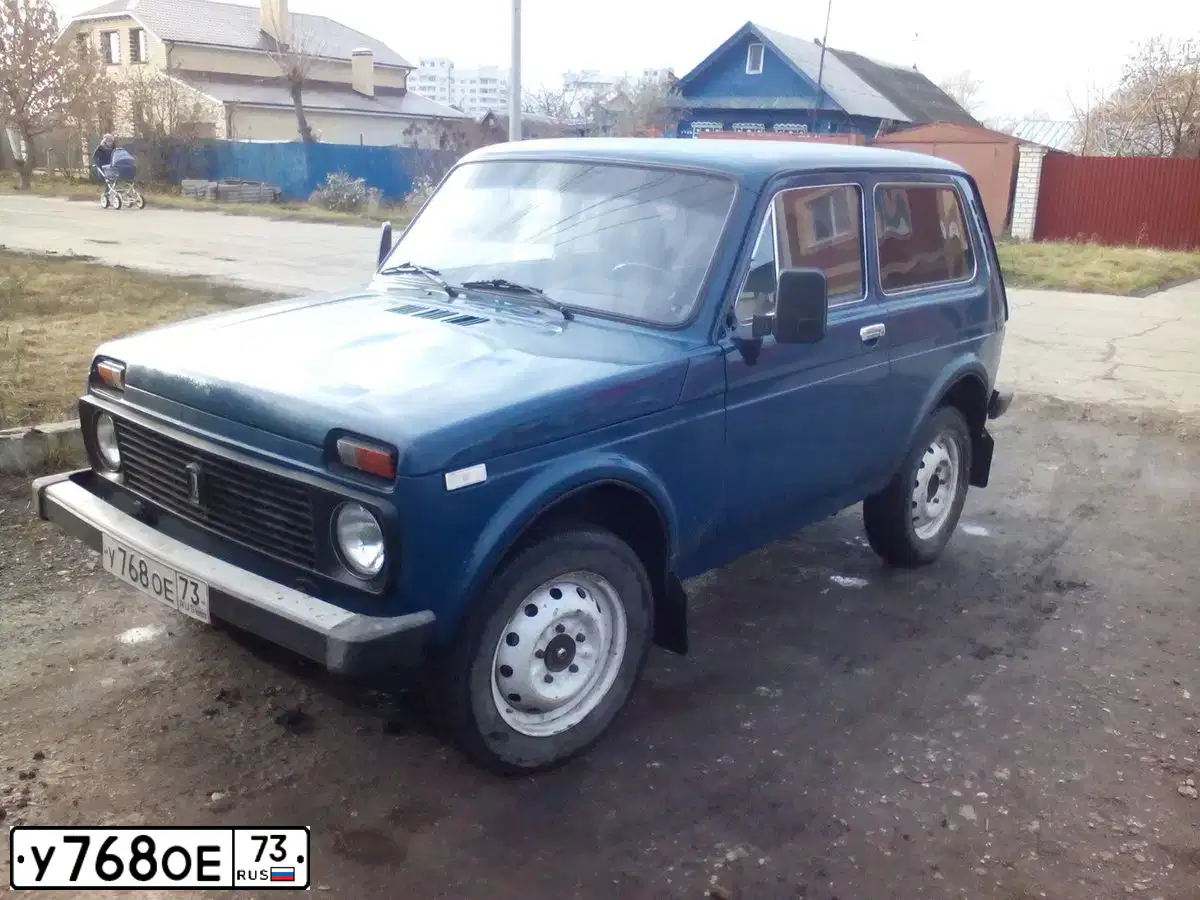 Фото автомобиля LADA 2121 NIVA, 2002 — госномер К244КА164. Цвет: сине-зеленый