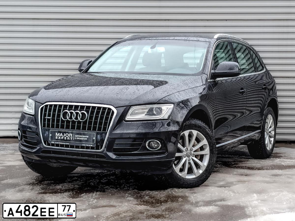 Фото автомобиля AUDI Q5, 2013 — госномер А482ЕЕ77. Цвет: ЧЕРНЫЙ