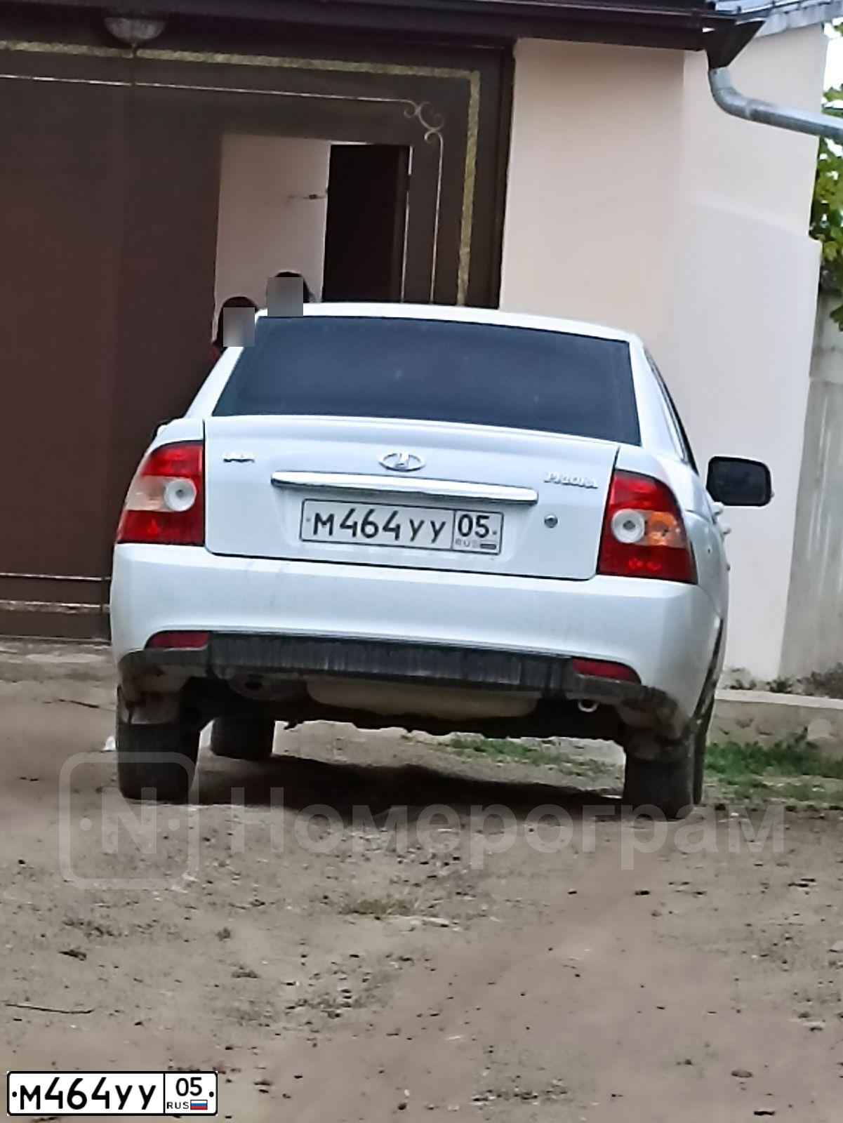 Фото автомобиля LADA 2170 PRIORA, 2012 — госномер М464УУ05. Цвет: Белый