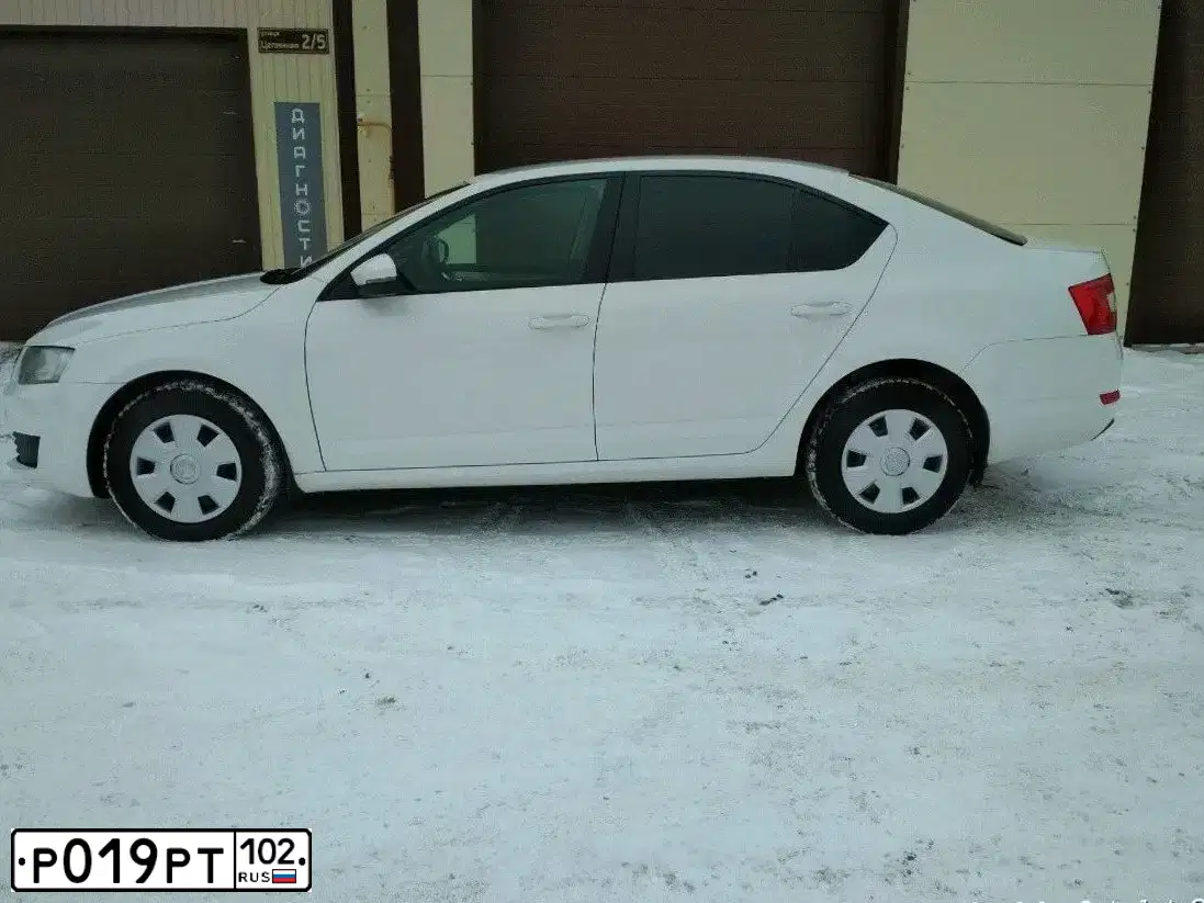 Фото автомобиля SKODA OCTAVIA, 2014 — госномер Р019РТ102. Цвет: БЕЛЫЙ