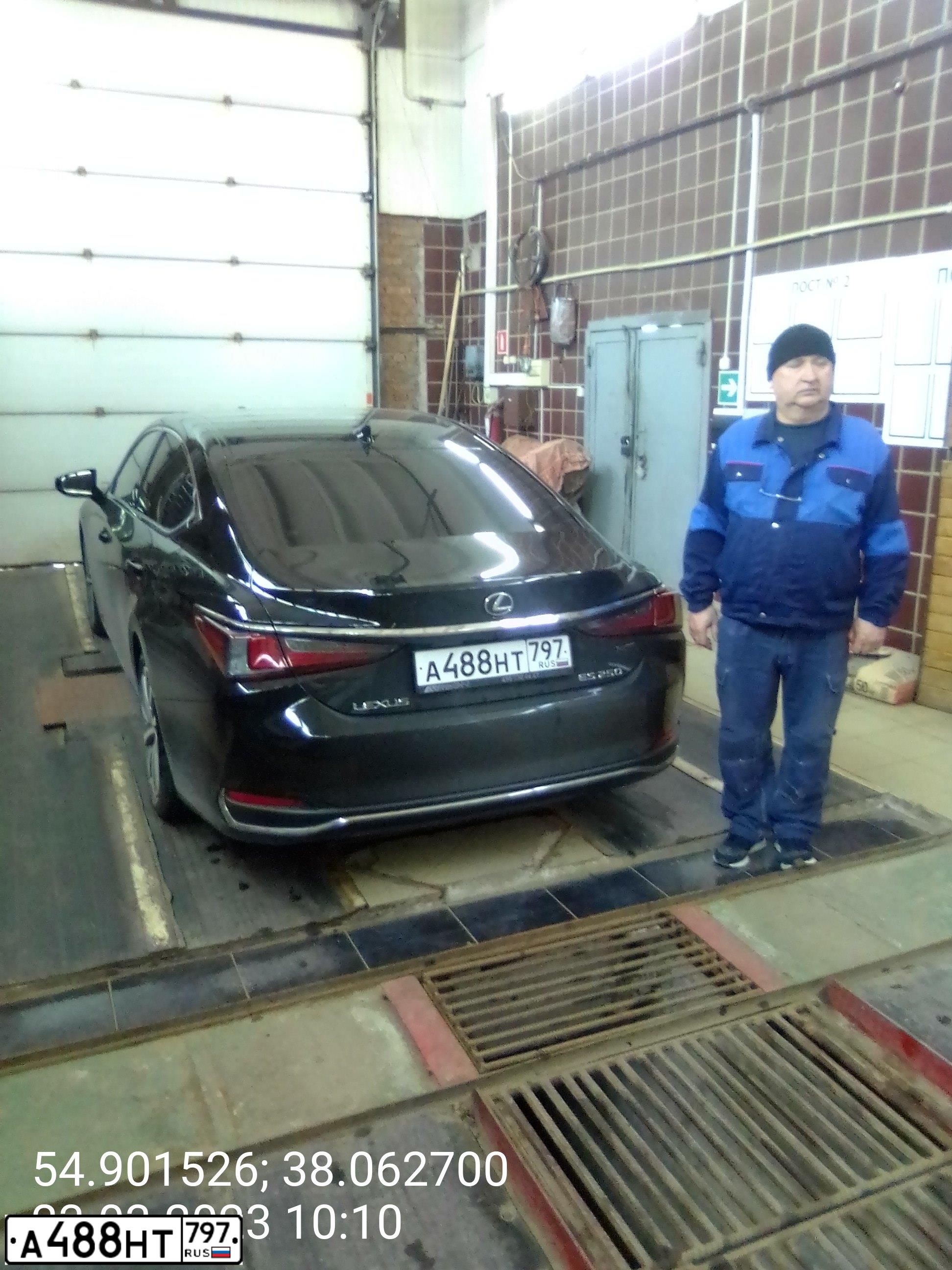 Фото автомобиля LEXUS ES, 2020 — госномер К496ОК797. Цвет: ЧЕРНЫЙ