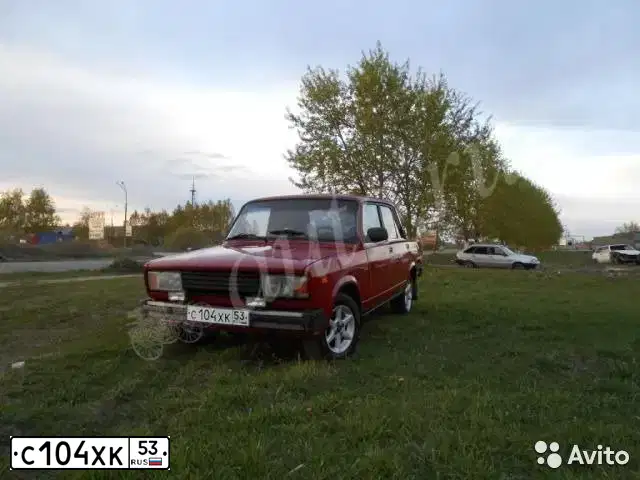 Фото автомобиля LADA 2105, 1992 — госномер С104ХК53. Цвет: КРАСНЫЙ