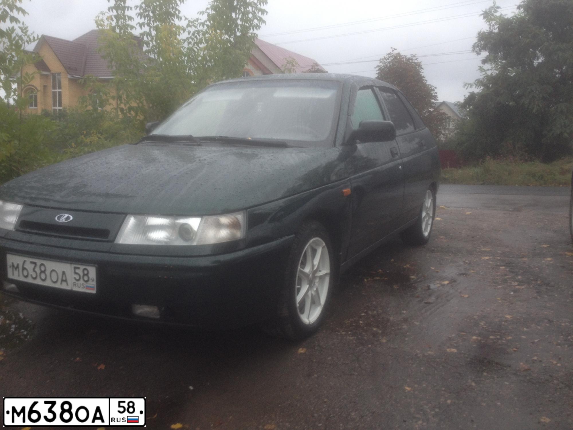 Фото автомобиля LADA 2112 LADA, 2003 — госномер М638ОА58. Цвет: Темно-зеленый