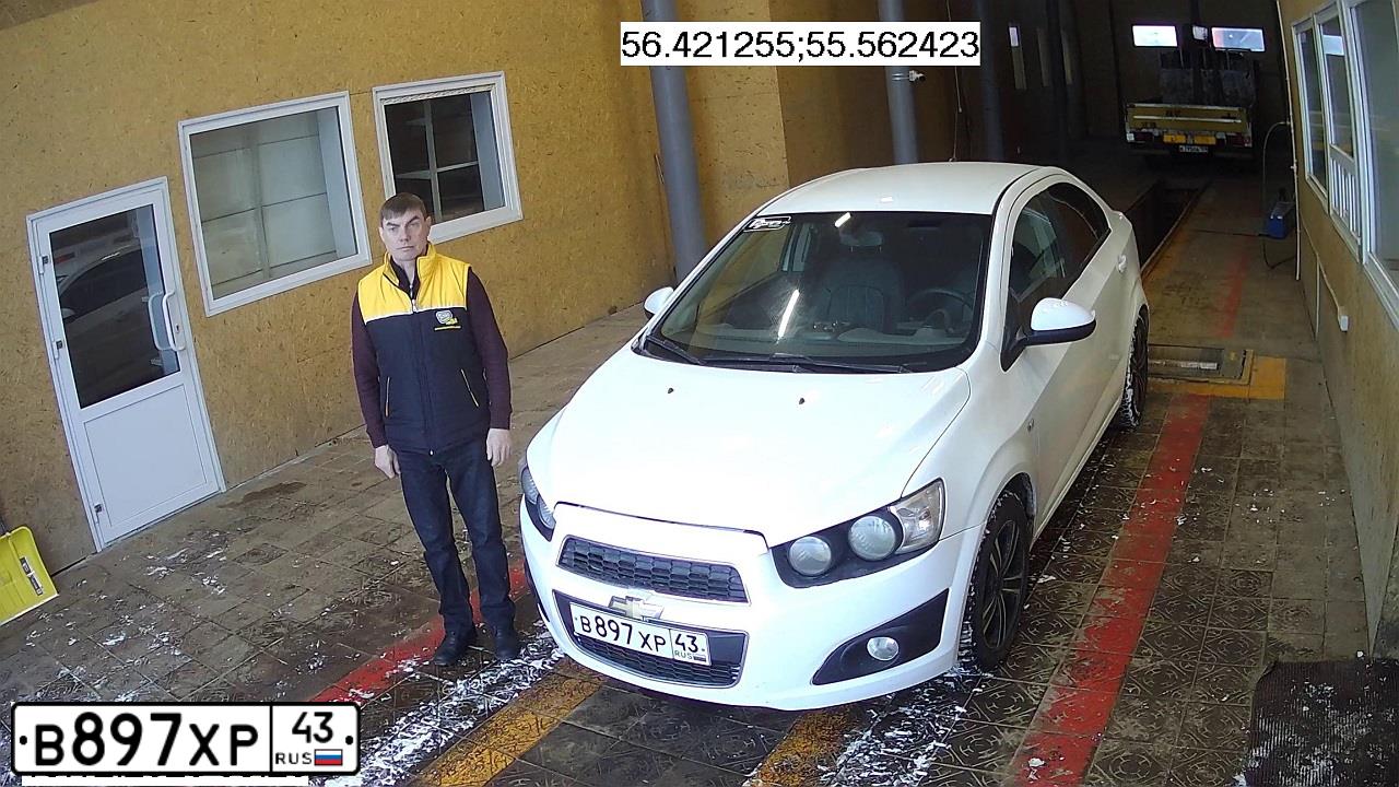 Фото автомобиля CHEVROLET KL1T(AVEO), 2012 — госномер О638УМ159. Цвет: Белый