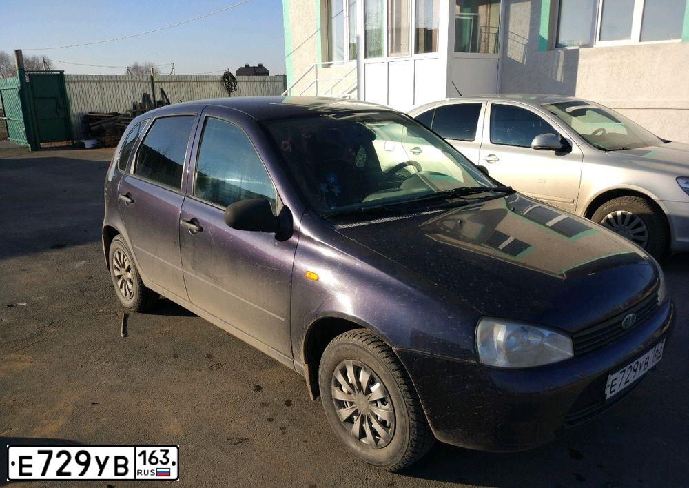 Фото автомобиля LADA 1119 KALINA, 2007 — госномер Е729УВ163. Цвет: СИНЕ-ФИОЛЕТОВЫЙ