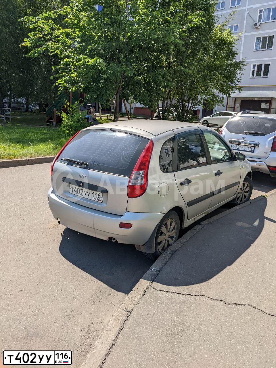 Фото автомобиля LADA 1119 KALINA, 2007 — госномер Т402УУ116. Цвет: Серебристый