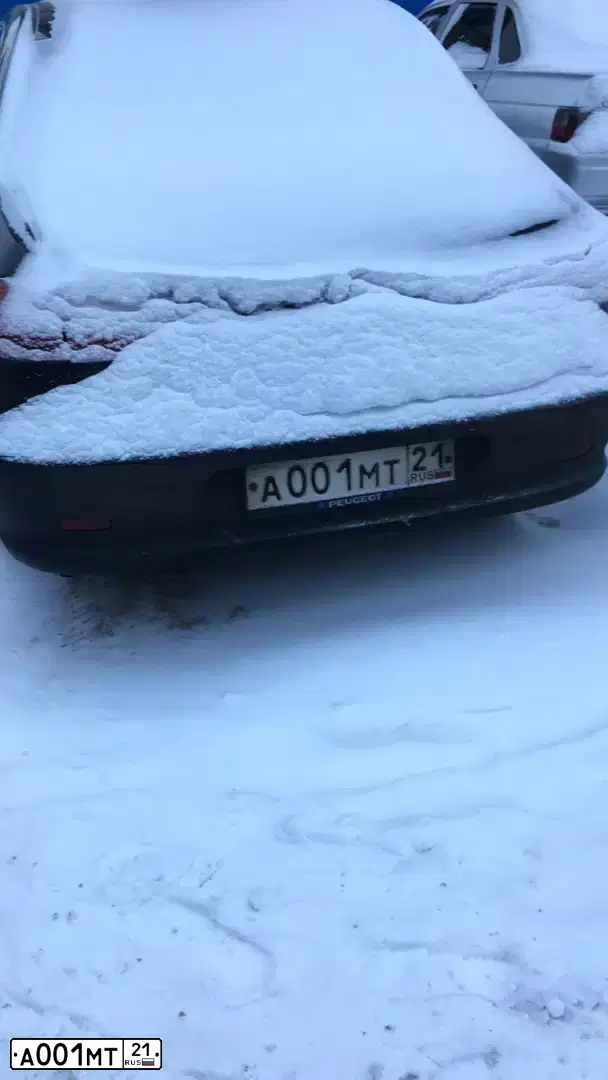 Фото автомобиля PEUGEOT 607, 2006 — госномер А001МТ21. Цвет: ЧЕРНЫЙ