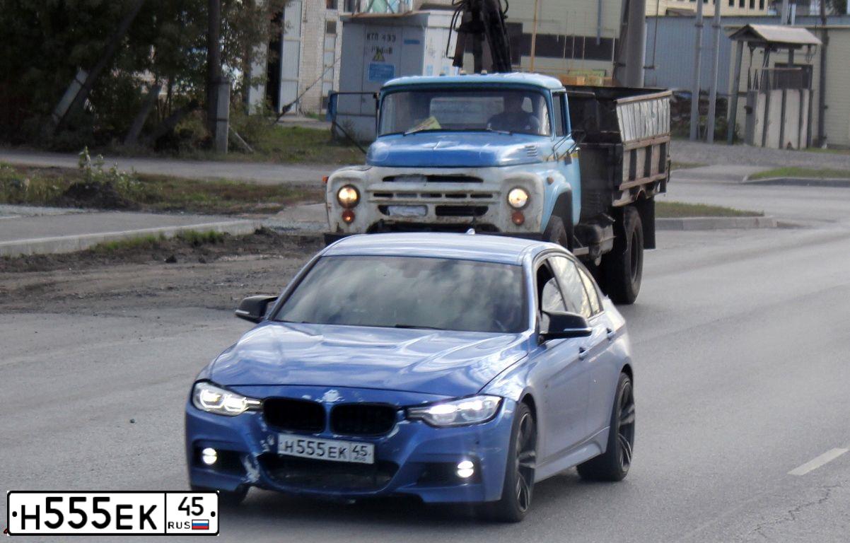 Фото автомобиля BMW SERIE 3, 2016 — госномер Н555ЕК45. Цвет: синий