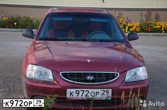 Фото автомобиля TAGAZ ACCENT, 2006 — госномер К970ОР29. Цвет: Красный