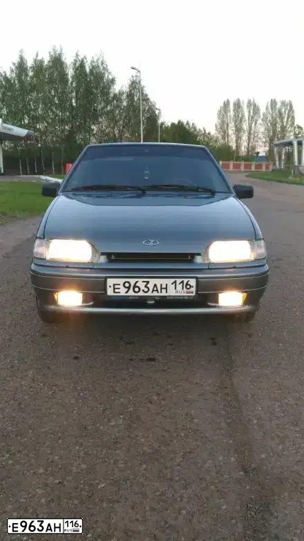 Фото автомобиля LADA 2114, 2007 — госномер Е963АН116. Цвет: СРЕДНИЙ СЕРО-ЗЕЛЕНЫЙ МЕТ